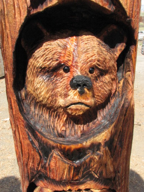 置物 Buffalo Bone Totempole 置物 Buffalo Bone Totempole Buffalo Totem Spirit Animal Blue